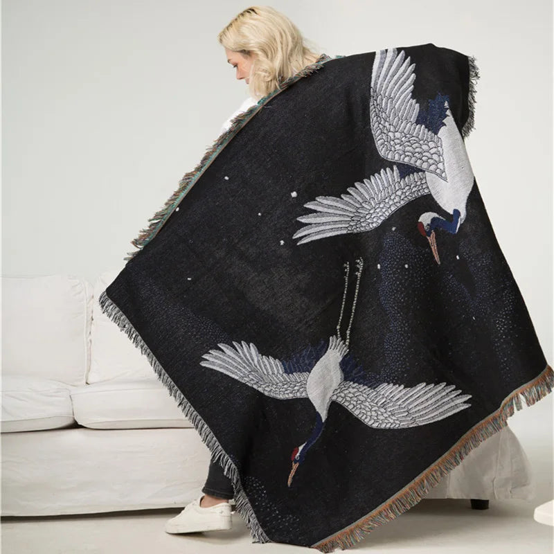 Crane Haven Woven Throw