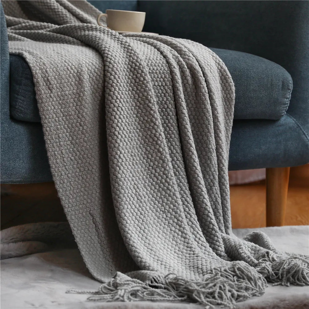 Waffle Haven Tassel Throw