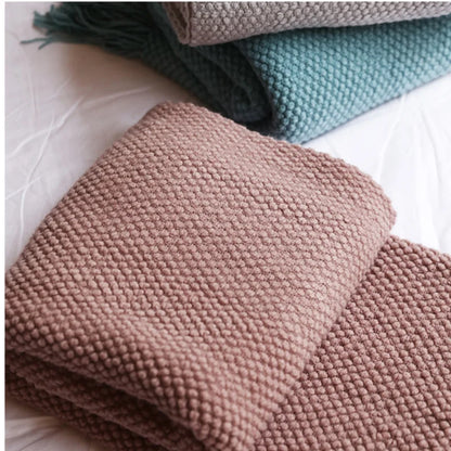 Waffle Haven Tassel Throw