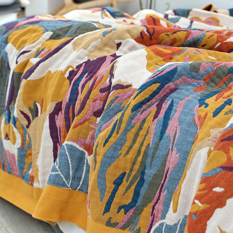 Ink Flower Haven Throw