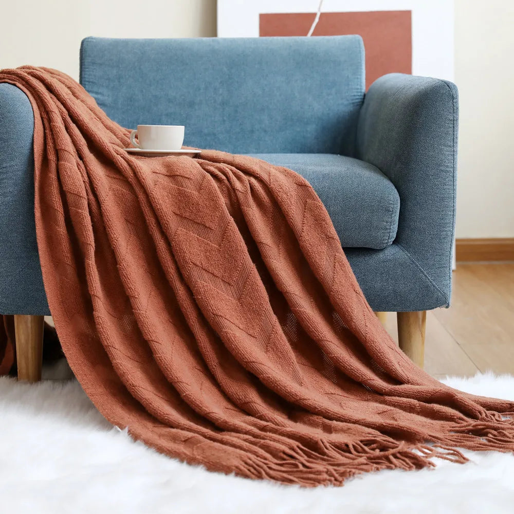 Herringbone Haven Throw