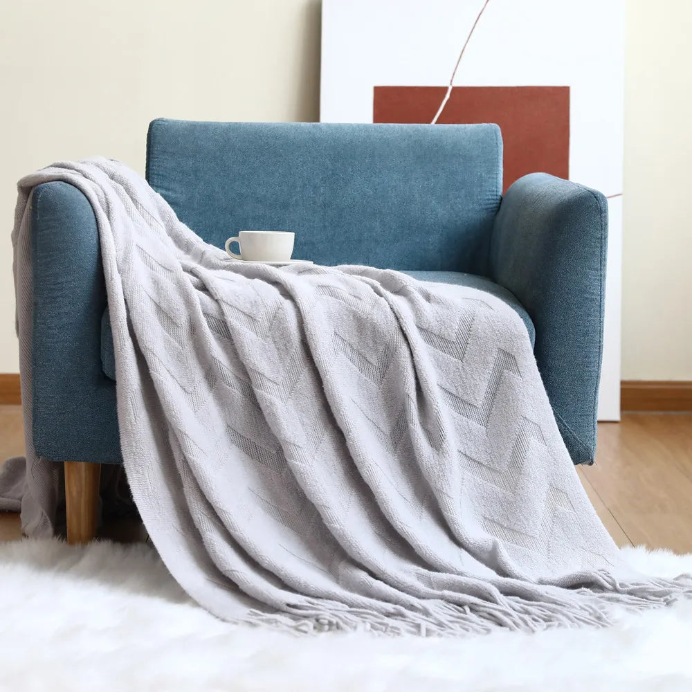 Herringbone Haven Throw