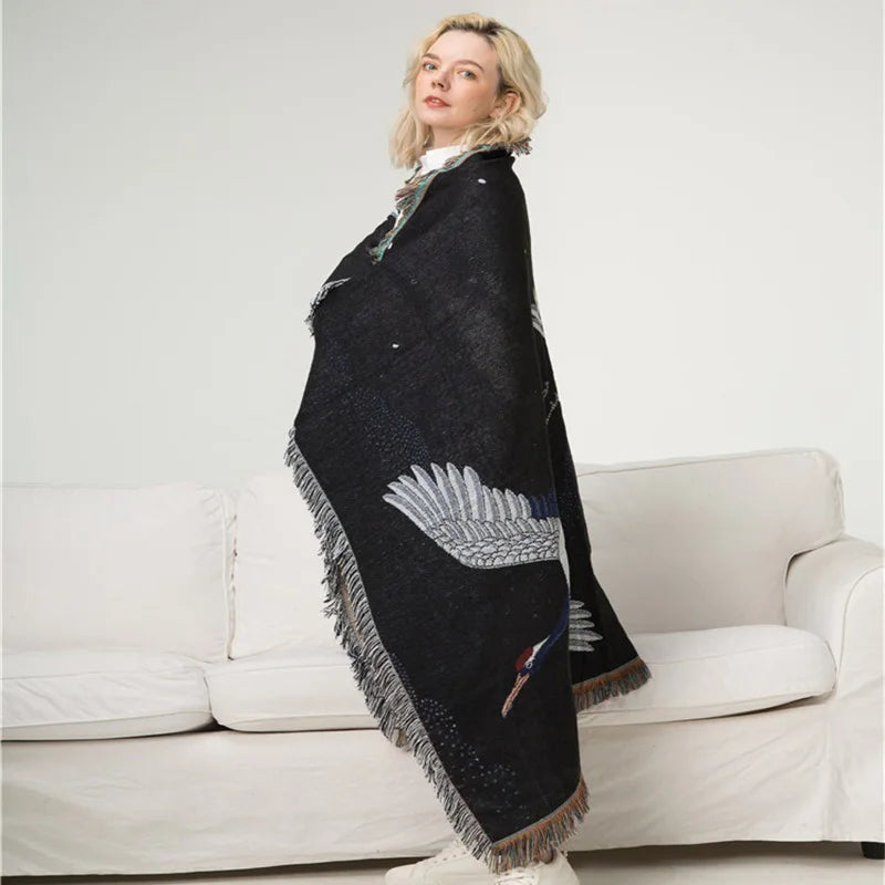 Crane Haven Woven Throw