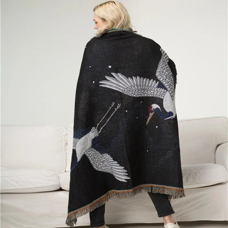 Crane Haven Woven Throw