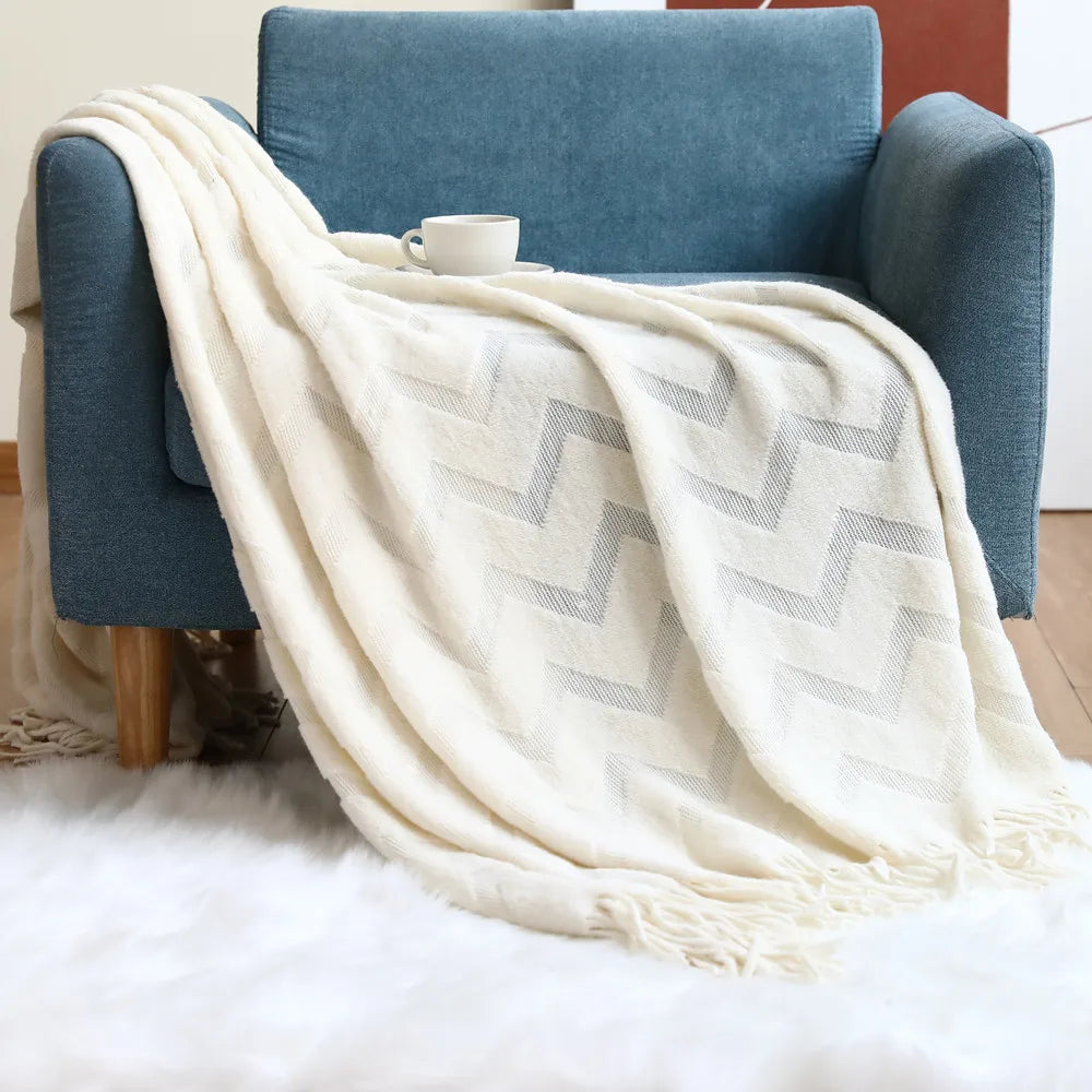 Herringbone Haven Throw