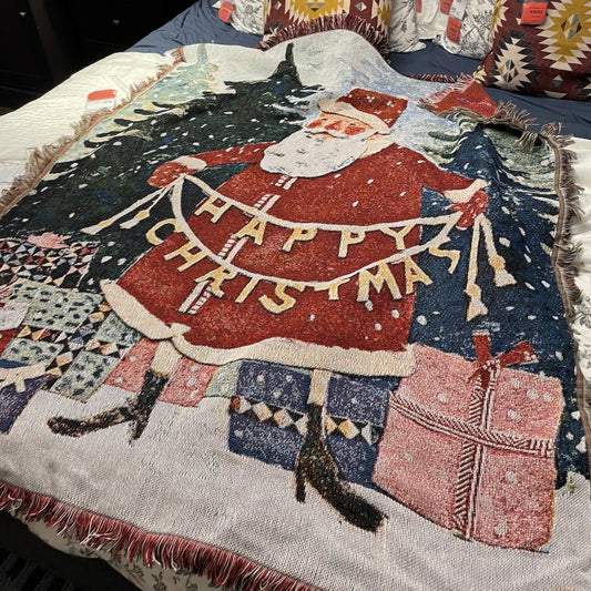 Christmas Haven Santa Throw