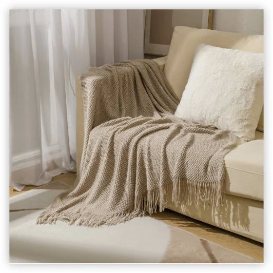 Waffle Haven Tassel Throw