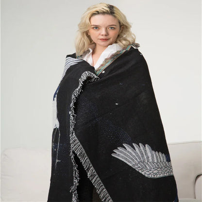 Crane Haven Woven Throw