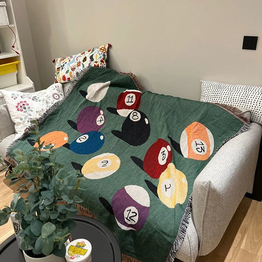 Billiard Haven Cotton Throw