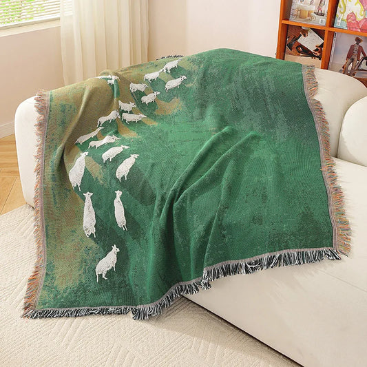 Sheep Haven Tassel Throw
