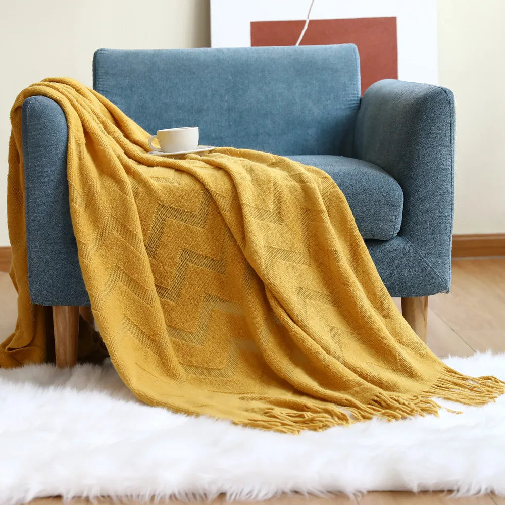 Herringbone Haven Throw