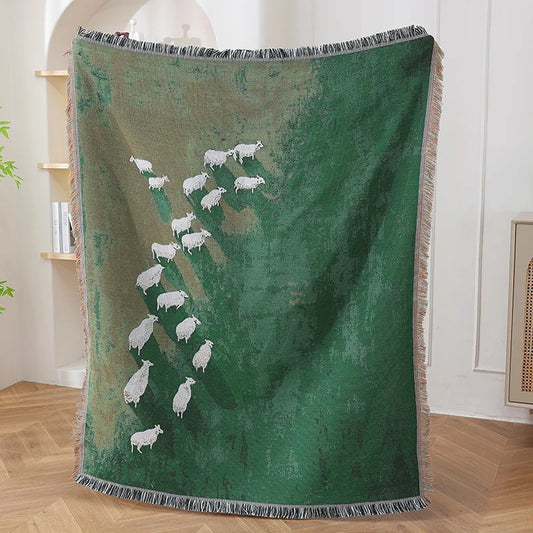 Sheep Haven Tassel Throw