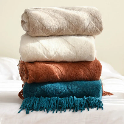 Herringbone Haven Throw