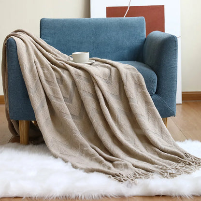 Herringbone Haven Throw