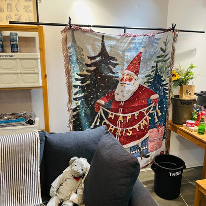 Christmas Haven Santa Throw