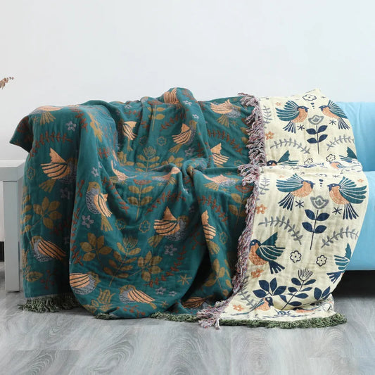 Nordic Floral Haven Throw